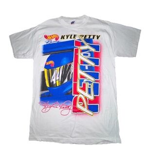 Vintage 90s Kyle Petty Hot Wheels Nascar Racing T Shirt AOP Size Large